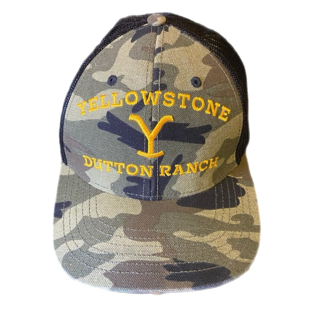 Yellowstone Trucker Camouflage Hat Cap Camo Mesh Back Dutton Ranch Western Farm